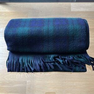 Unisex Totes Fleece Scarf Navy/Green Plaid